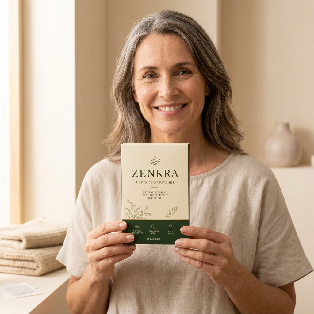 Zenkra Parches Detox sostenidos por una clienta